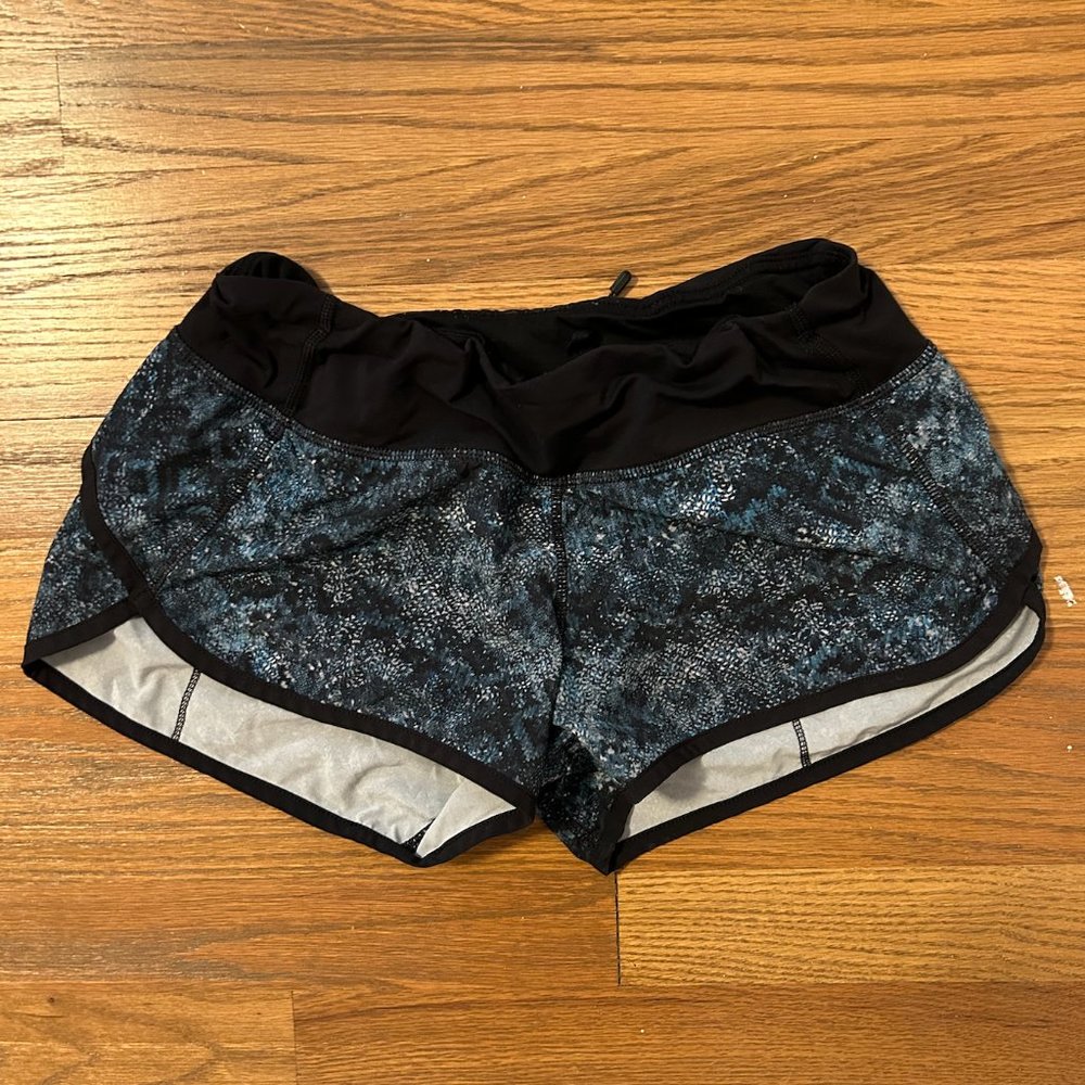 Lululemon Speed Up Shorts 2.5" Blue Multi-colored